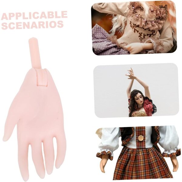 Mani per Bambole Beige Realistiche in Plastica per Sostituzione Accessori Doll