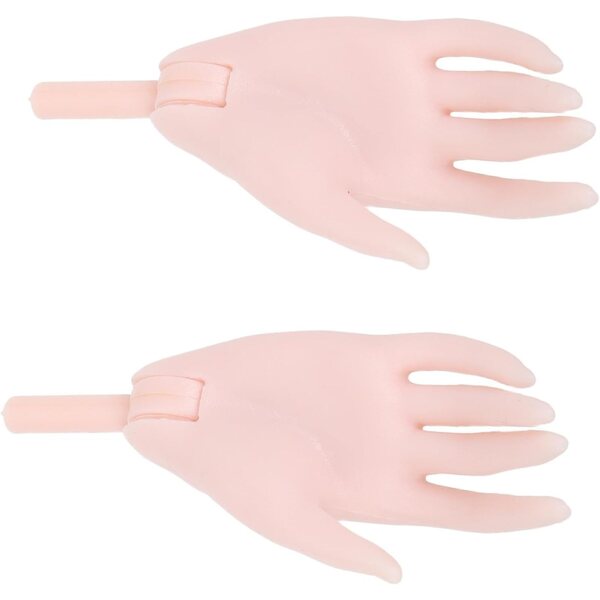 Mani di Ricambio Realistiche per Bambole Miniatura in Plastica Beige 5,5x2,5 cm