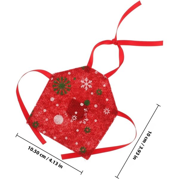Set Grembiule e Cappello da Chef Miniatura Rosso per Bambole OB11 Natale