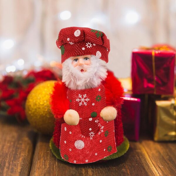 Set Grembiule e Cappello da Chef Miniatura Rosso per Bambole OB11 Natale