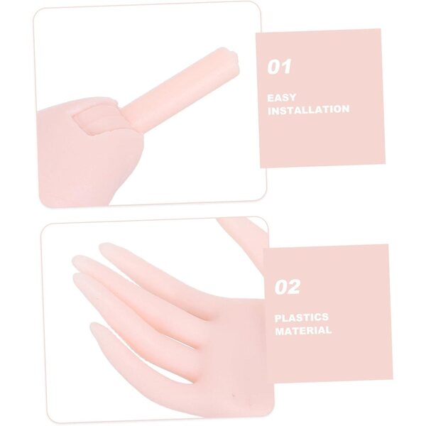 BESPORTBLE Mini Mani Realistiche per Bambole 4 CM, Facili da Installare e Resistenti