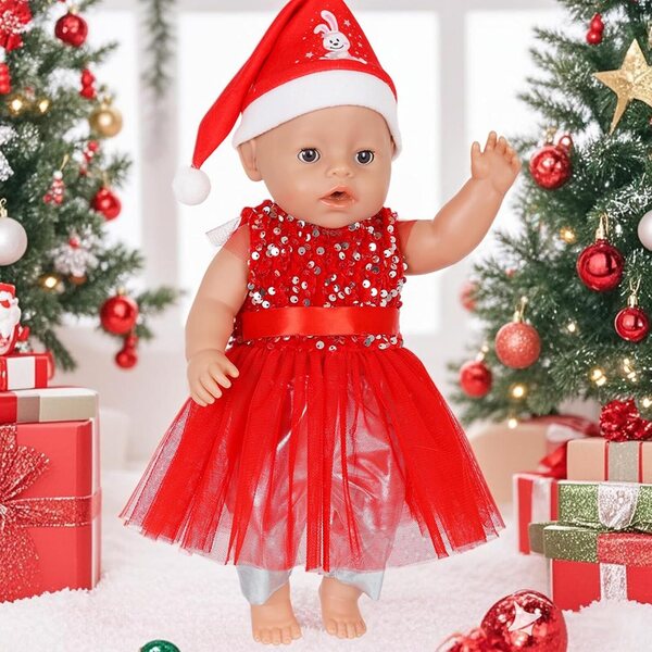 YUNNIAN Puppenkleid für 16–18 Zoll große Puppen, Weihnachts- und Halloween-Kostüm