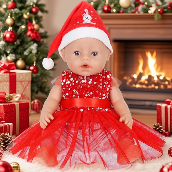 YUNNIAN Puppenkleid für 16–18 Zoll große Puppen, Weihnachts- und Halloween-Kostüm