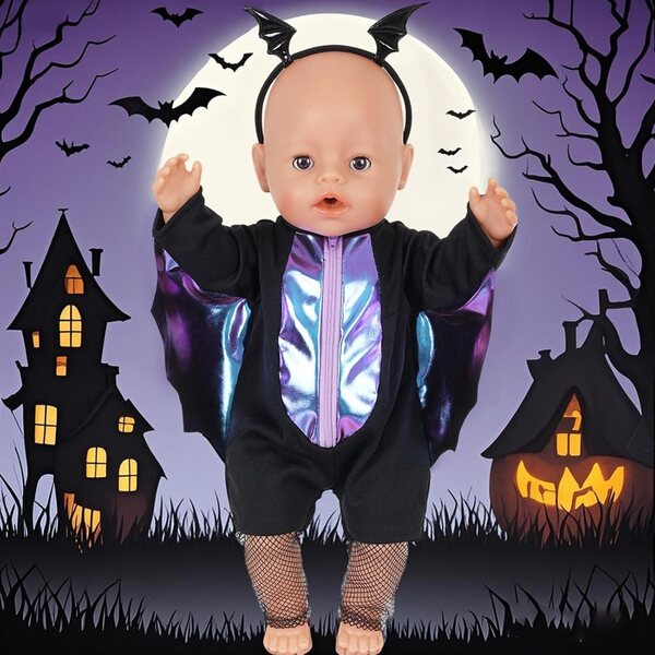YUNNIAN Puppenkleid für 16–18 Zoll große Puppen, Weihnachts- und Halloween-Kostüm