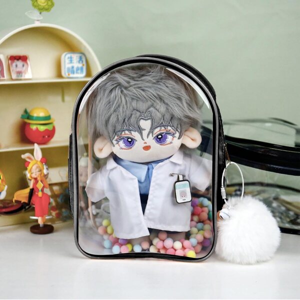 Borsa Espositiva Trasparente Antipolvere per Bambole e Peluche - Zaino in PVC Addensato