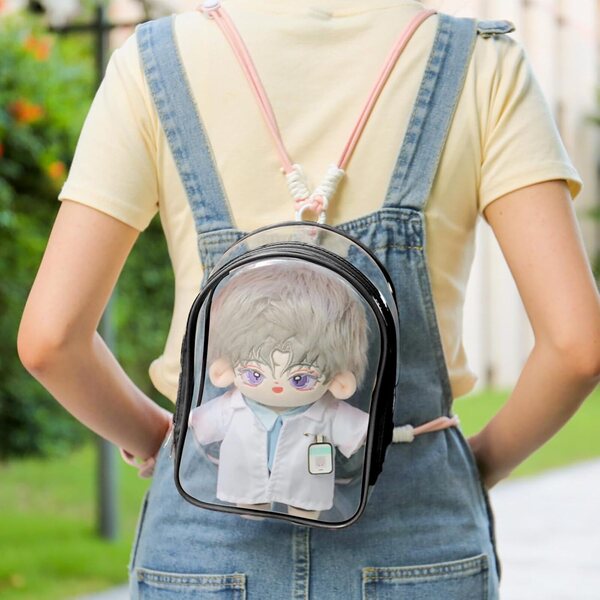 Borsa Espositiva Trasparente Antipolvere per Bambole e Peluche - Zaino in PVC Addensato