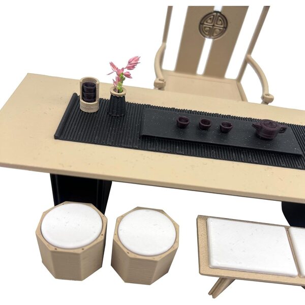 1:12 Puppenhaus-Miniatur-Teetisch Qectial-Modell aus robustem PP