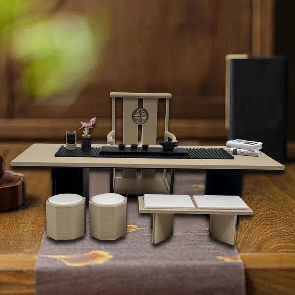 1:12 Puppenhaus-Miniatur-Teetisch Qectial-Modell aus robustem PP