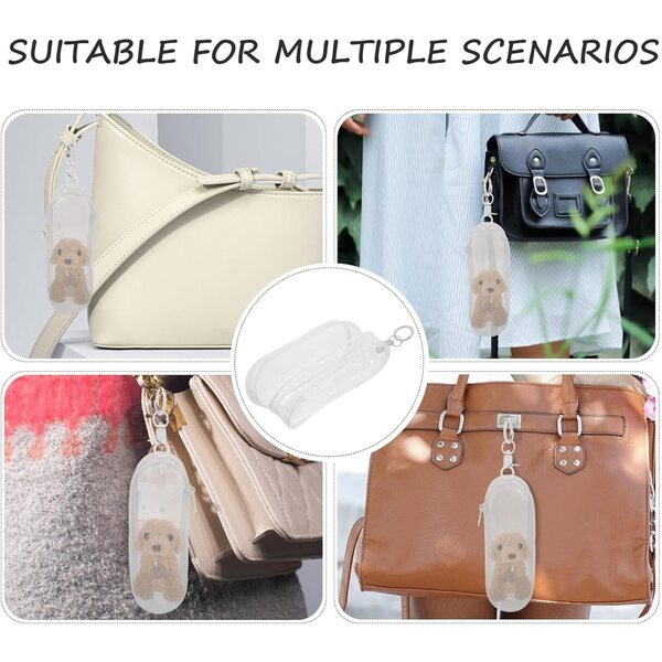 BESPORTBLE Borsa Trasparente in PVC per Bambole con Gancio e Custodia Portatile Bianca