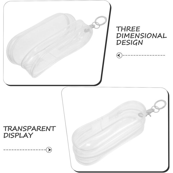 BESPORTBLE Borsa Trasparente in PVC per Bambole con Gancio e Custodia Portatile Bianca
