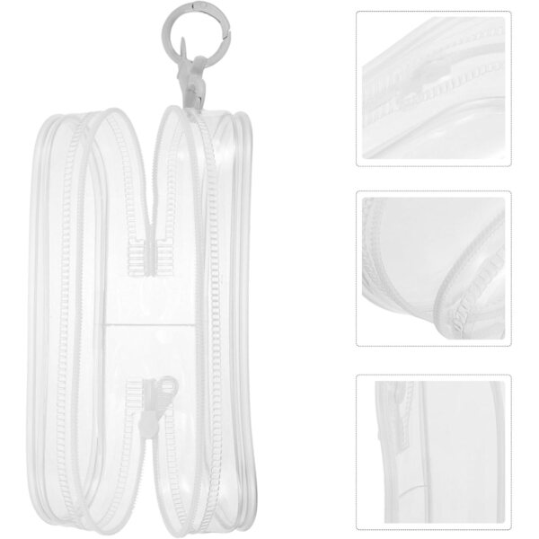 BESPORTBLE Borsa Trasparente in PVC per Bambole con Gancio e Custodia Portatile Bianca