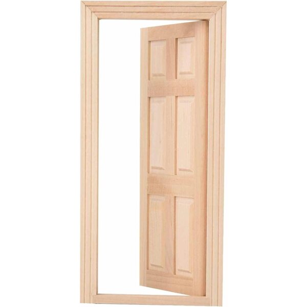 Bewinner Porta in Legno di Betulla 1:12 non Verniciata per Casa delle Bambole