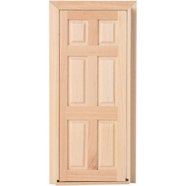 Bewinner Porta in Legno di Betulla 1:12 non Verniciata per Casa delle Bambole