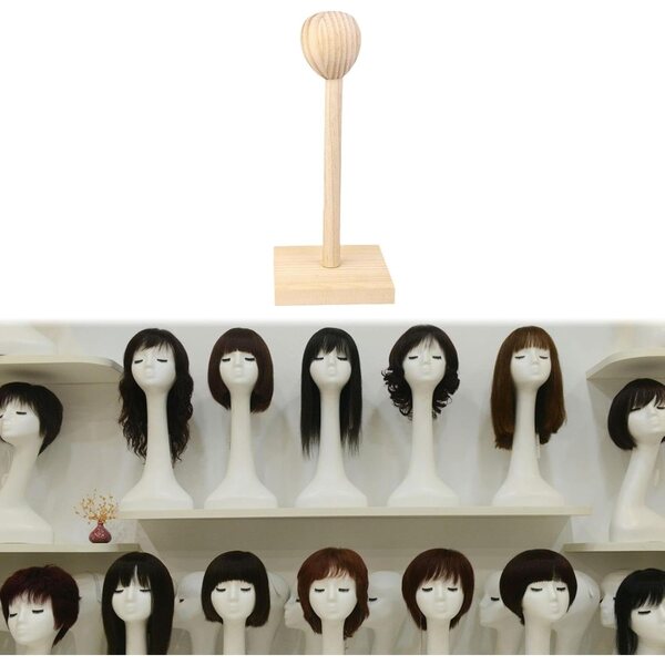 Holzständer für BJD 1/6 Perücken, elegante und langlebige Präsentation
