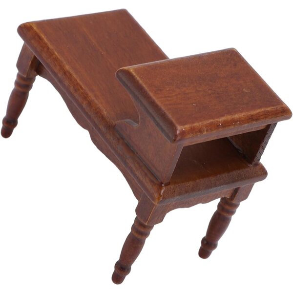 Dioche Tavolo Doppio Strato in Legno 1:12 Mini Tavolino Casa delle Bambole