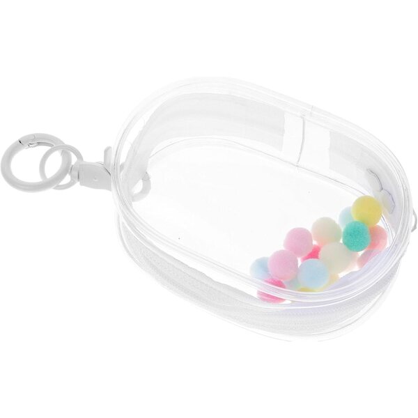 Gatuida Borsa Trasparente per Bambole con Portachiavi e Custodia Rotonda in PVC