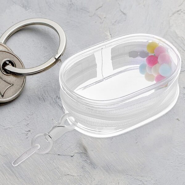 Gatuida Borsa Trasparente per Bambole con Portachiavi e Custodia Rotonda in PVC