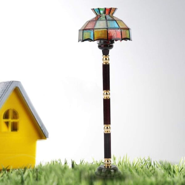 Cryfokt Lampada da Terra LED 1:12 per Casa delle Bambole con Design Moderno e Materiale Durevole