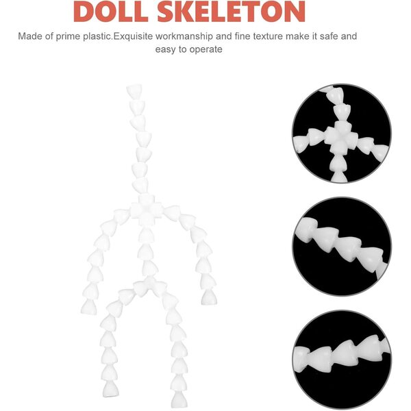 ABOOFAN Set 6 Scheletri Bambola Articolati Silenziosi in Plastica per Accessori Creativi