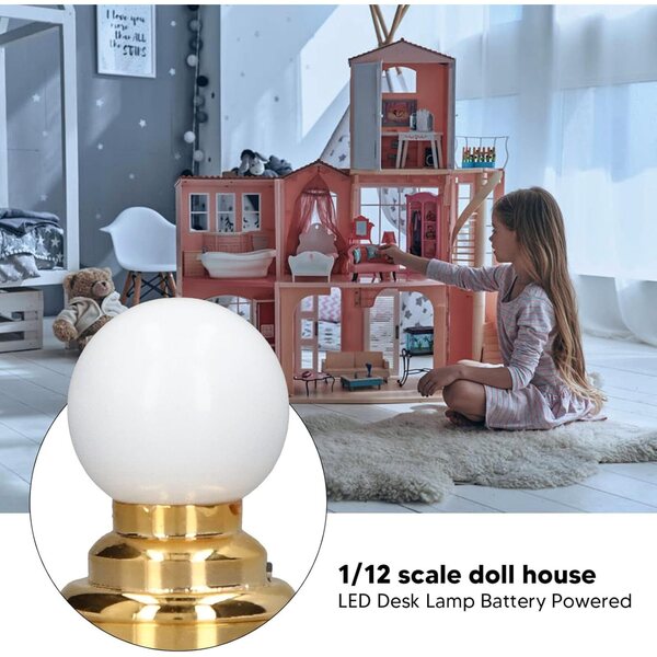 1/12 Miniatur-Runde LED-Deckenlampe für Puppenhaus