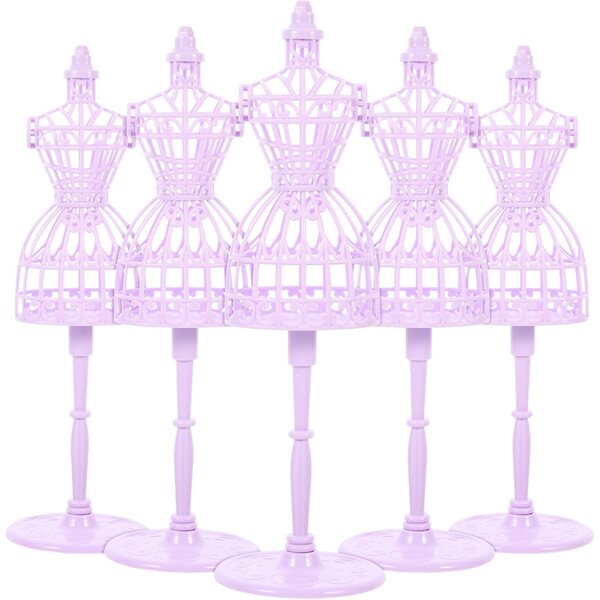 BESPORTBLE 12 Manichini Miniatura per Bambola, Supporti Leggeri e Robustii Viola 21x6,5 cm