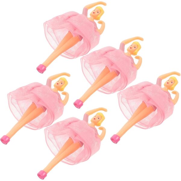 VICASKY Set mit 5 Prinzessinnenpuppen für Spieluhr, Miniatur-Rosa-Balletttänzer