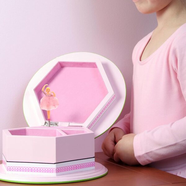 VICASKY Set mit 5 Prinzessinnenpuppen für Spieluhr, Miniatur-Rosa-Balletttänzer