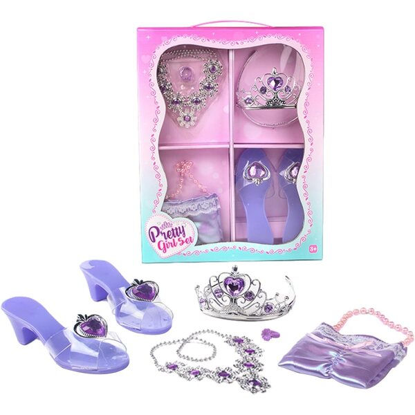 Prinzessinnen-Schuh- und Schmuckset für Mädchen – Anziehspiele und Accessoires