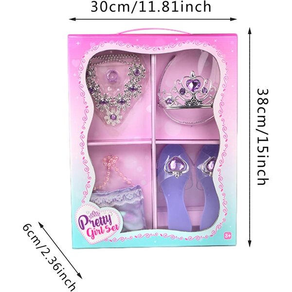 Prinzessinnen-Schuh- und Schmuckset für Mädchen – Anziehspiele und Accessoires