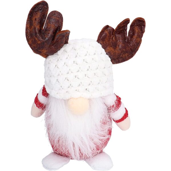 Bambola natalizia senza volto con barba, decorazione festiva da 26 cm per casa e ufficio
