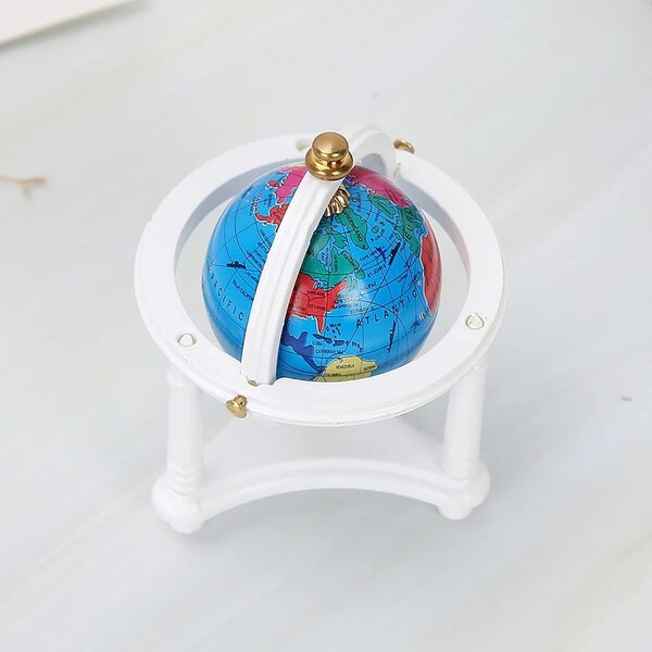 HEEPDD Mini Globo per Casa delle Bambole Scala 1/12, Giocattolo Educativo in Legno e Plastica