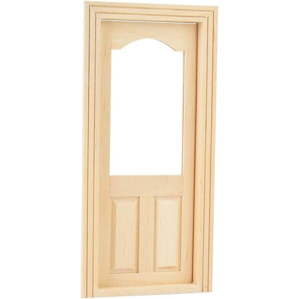 HEEPDD Accessorio Casa delle Bambole 1:12 in Legno, Mini Porta Decorativa e Arredo