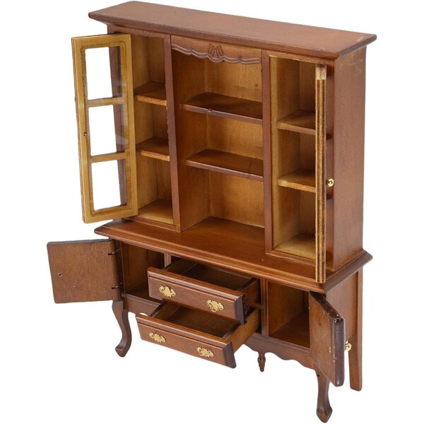 Credenza in miniatura Chrees in legno di betulla 1:12 per casa delle bambole