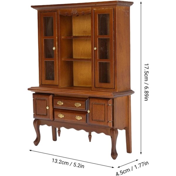 Credenza in miniatura Chrees in legno di betulla 1:12 per casa delle bambole