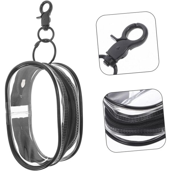 VICASKY 3pz Borsa Trasparente per Bambole in PVC con Gancio e Cerniera, Impermeabile