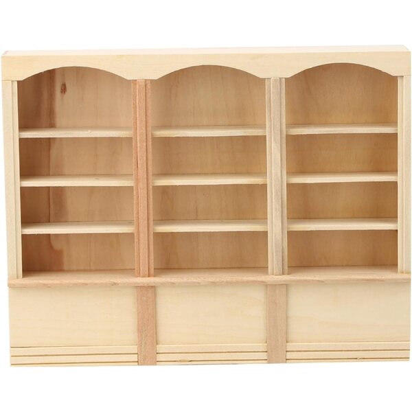 HEEPDD Libreria in Legno per Casa delle Bambole Scala 1:12 - Dimensioni 23x18 cm