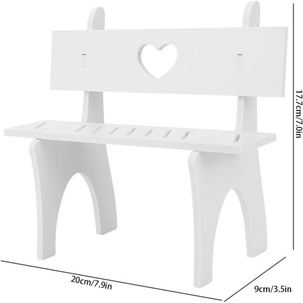 Set aus 4 Mini-Gipsstühlen für Puppen mit hängenden Füßen, Schreibtisch und Heimdekoration