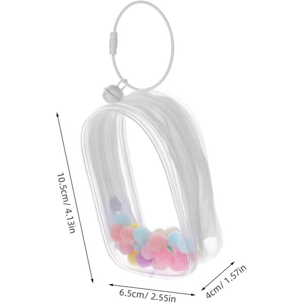 Beaupretty Borsa Trasparente per Bambole Piccole con Campanellino e Anello - Custodia Display