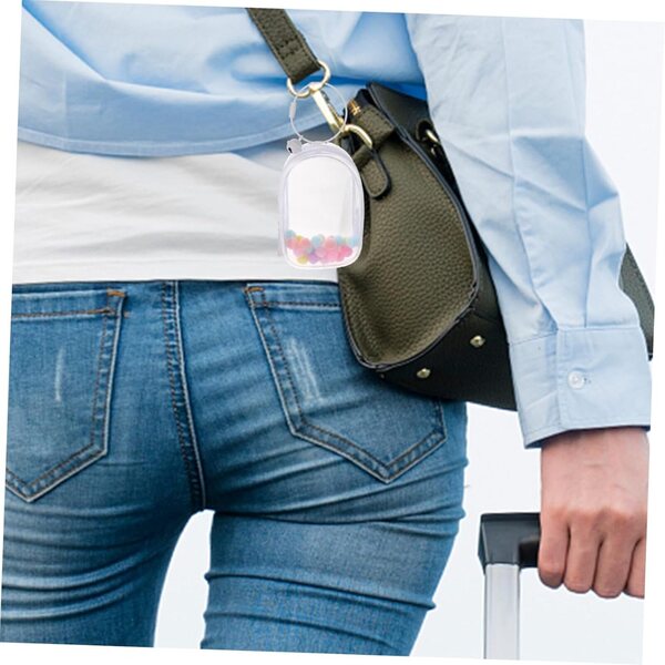 Beaupretty Borsa Trasparente per Bambole Piccole con Campanellino e Anello - Custodia Display
