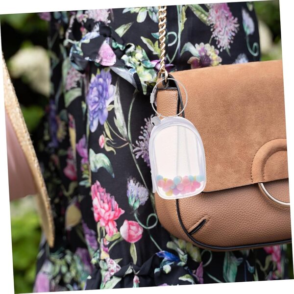 Beaupretty Borsa Trasparente per Bambole Piccole con Campanellino e Anello - Custodia Display