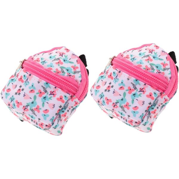 Zaino Miniatura Per Bambole con Cerniera Funnetoyu 2 Pezzi Accessori Gioco