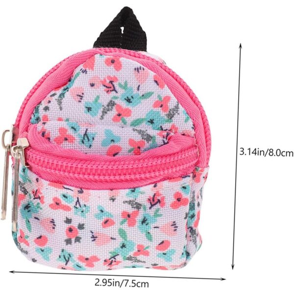 Zaino Miniatura Per Bambole con Cerniera Funnetoyu 2 Pezzi Accessori Gioco