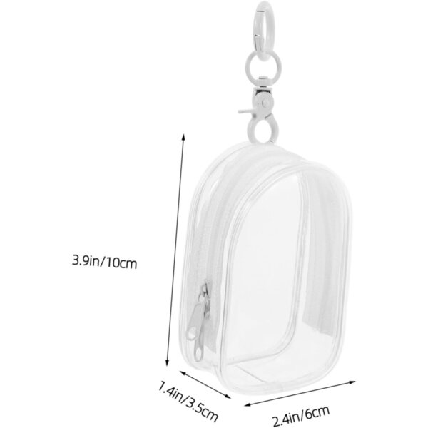 Borsa Trasparente ERINGOGO in PVC con Portachiavi per Bambole 6x3.5x10 cm