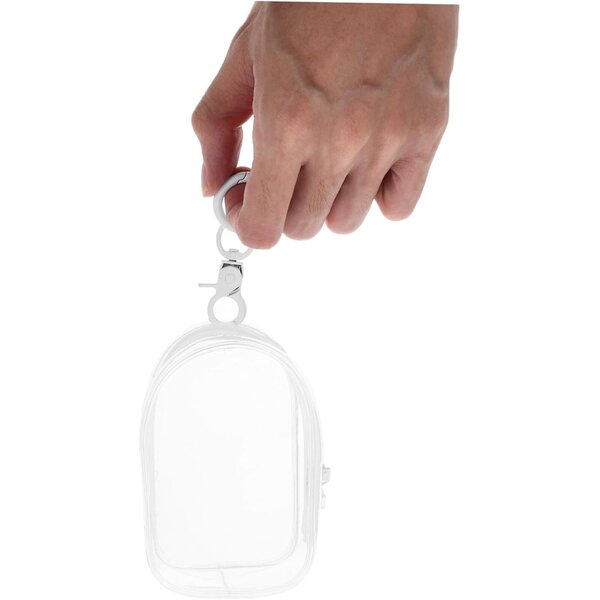 Borsa Trasparente ERINGOGO in PVC con Portachiavi per Bambole 6x3.5x10 cm
