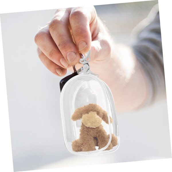 Borsa Trasparente ERINGOGO in PVC con Portachiavi per Bambole 6x3.5x10 cm