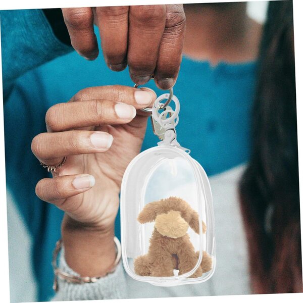 Borsa Trasparente ERINGOGO in PVC con Portachiavi per Bambole 6x3.5x10 cm