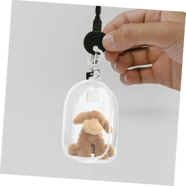 Borsa Trasparente ERINGOGO in PVC con Portachiavi per Bambole 6x3.5x10 cm