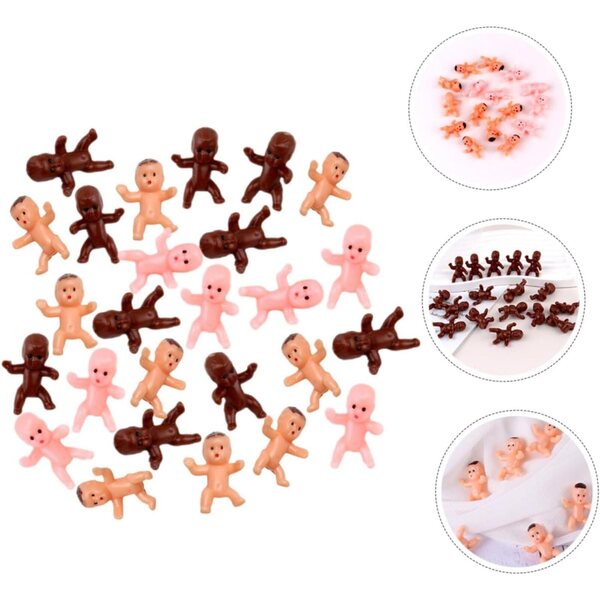 IMIKEYA 60 Mini Bambini in Plastica Rigida per Decorazioni e Regali Festa