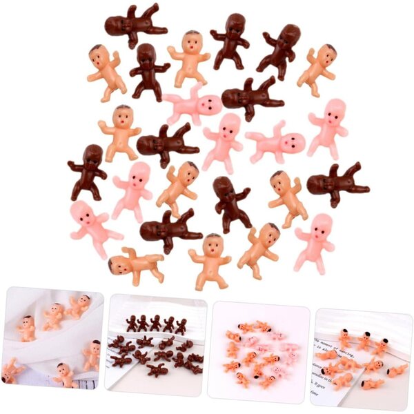 IMIKEYA 60 Mini Bambini in Plastica Rigida per Decorazioni e Regali Festa