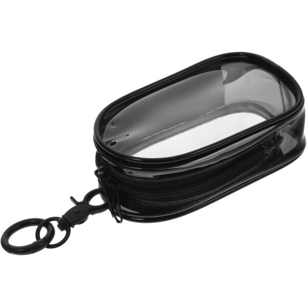 Borsa Trasparente Nera per Bambole con Portachiavi in PVC Resistente e Multifunzionale